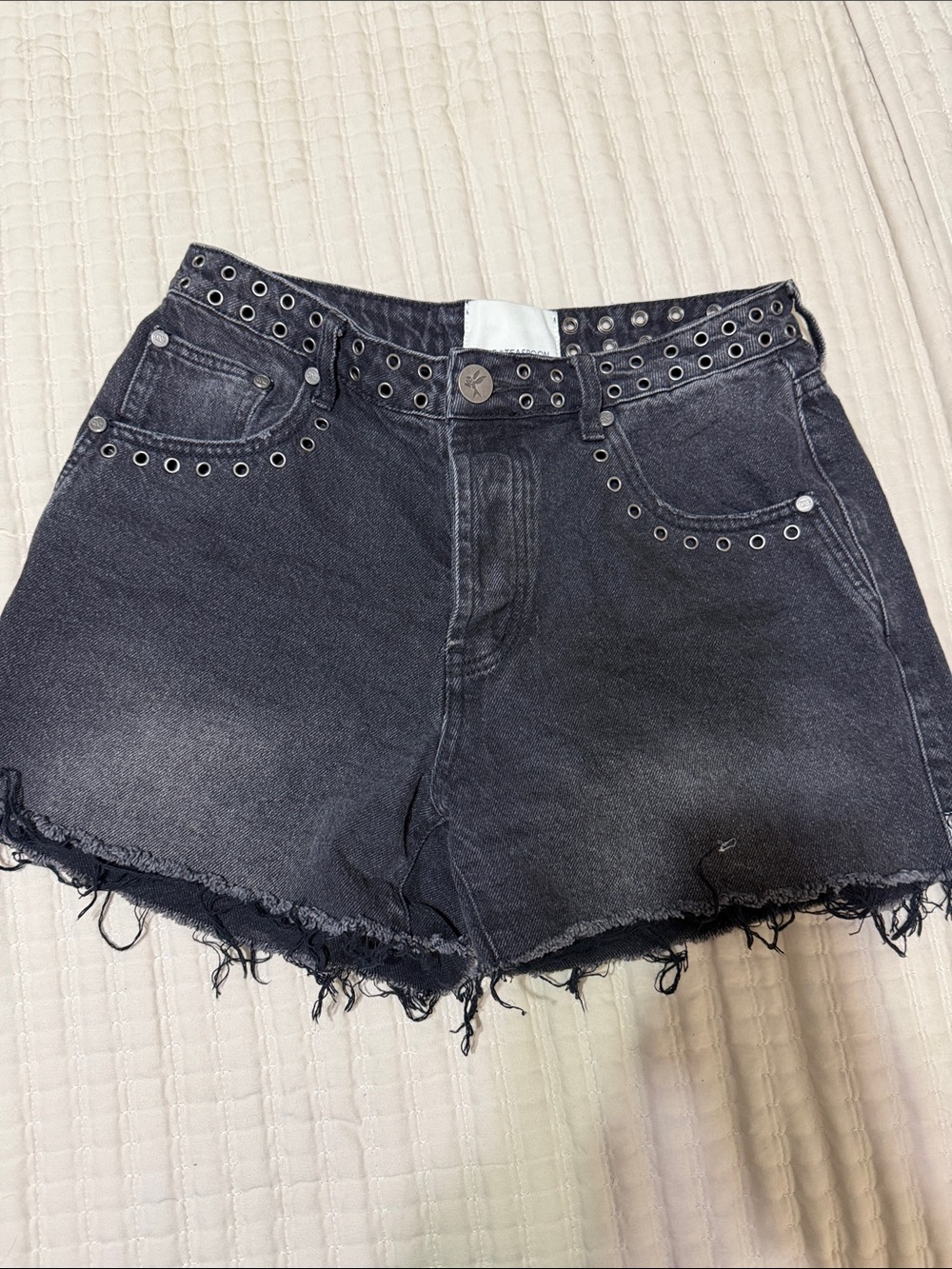 One teaspoon highwaisted denim distressed shorts